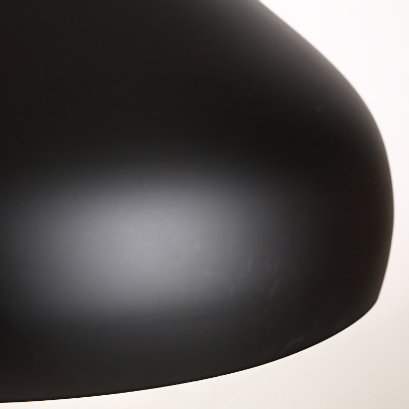 Dome Metallic Pendant Ceiling Lamp - Elegant 1 Head Hanging Light For Dining Room 12.5 Or 16.5 Width