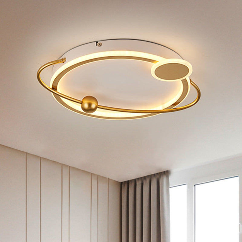 Contemporary Gold/Black Led Flush Ceiling Light Warm/White 19/23.5 Dia
Or
Modern Dia Gold / 19