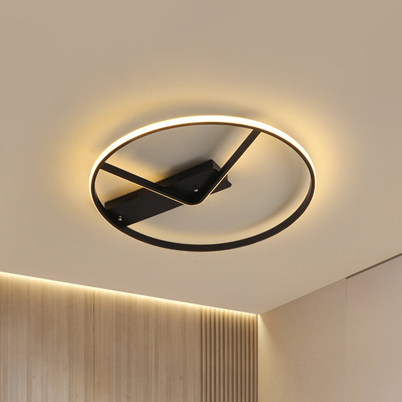 Sleek Led Flush Mount Ceiling Light In Black 18/23.5 Width Warm/White Light
(Note: Seo Optimization