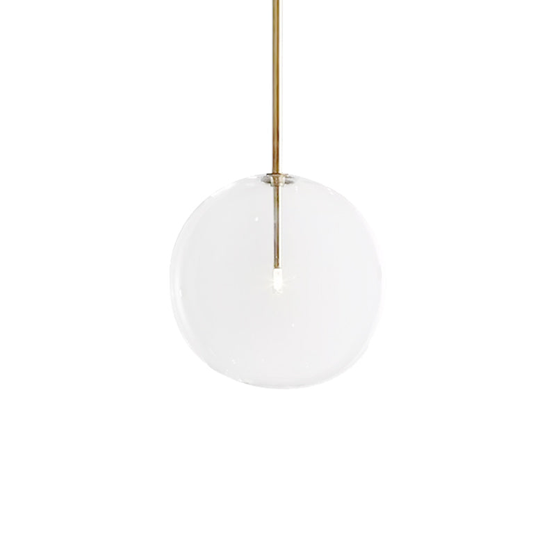 Global Pendant Lighting: Post Modern Clear Glass Led Hanging Lamp (6/7/8 Wide) For Dining Room