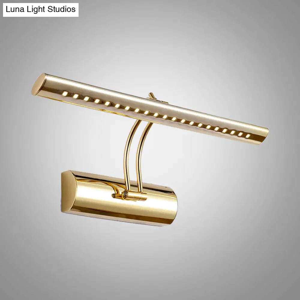 16/21.5 Modern Metal Led Bathroom Vanity Wall Sconce In Gold Finish