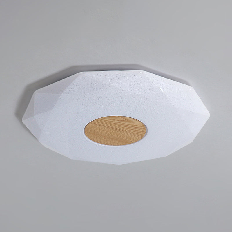 Modern Polygon Acrylic Flush Mount Led Ceiling - 14.5/18.5/22.5 Width Warm/White Light Option
