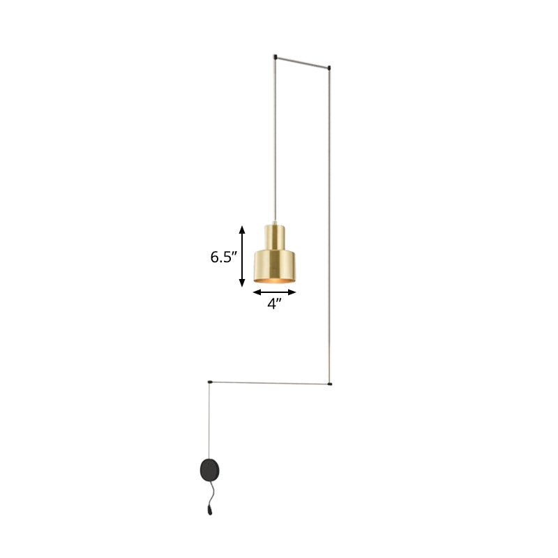 Postmodern Gold Hand-Grenade Ceiling Pendant For Bedroom Lighting