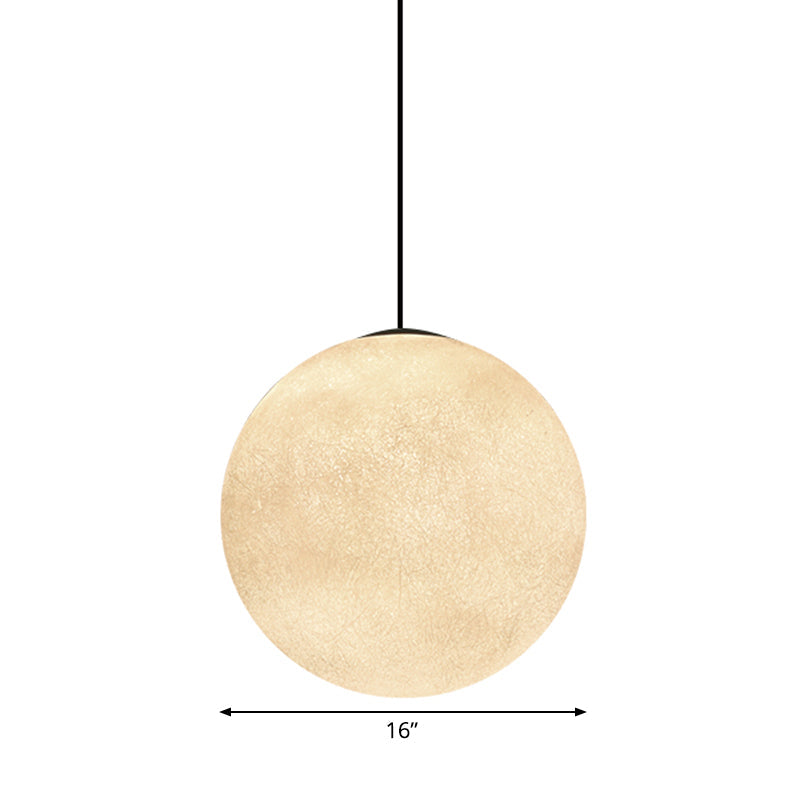 Romantic Modern White Glass Pendulum Light - 1-Light Ceiling Hang Lamp 10/12/16 Wide