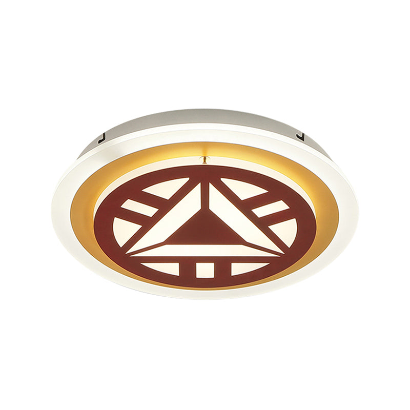 Playful Cartoon Ceiling Light For Kindergarten - Acrylic Flush Mount Fixture
