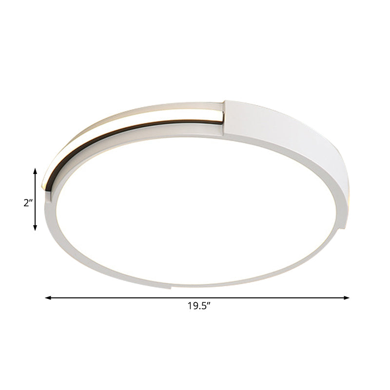 Ultra Thin Led Bedroom Ceiling Light In Warm/White 16/19.5 Diameter - Sleek & Simple