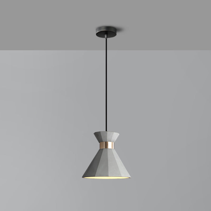 Nordic Castle Mermaid Pendant Light - Single-Bulb Suspension Fixture For Bedrooms Grey