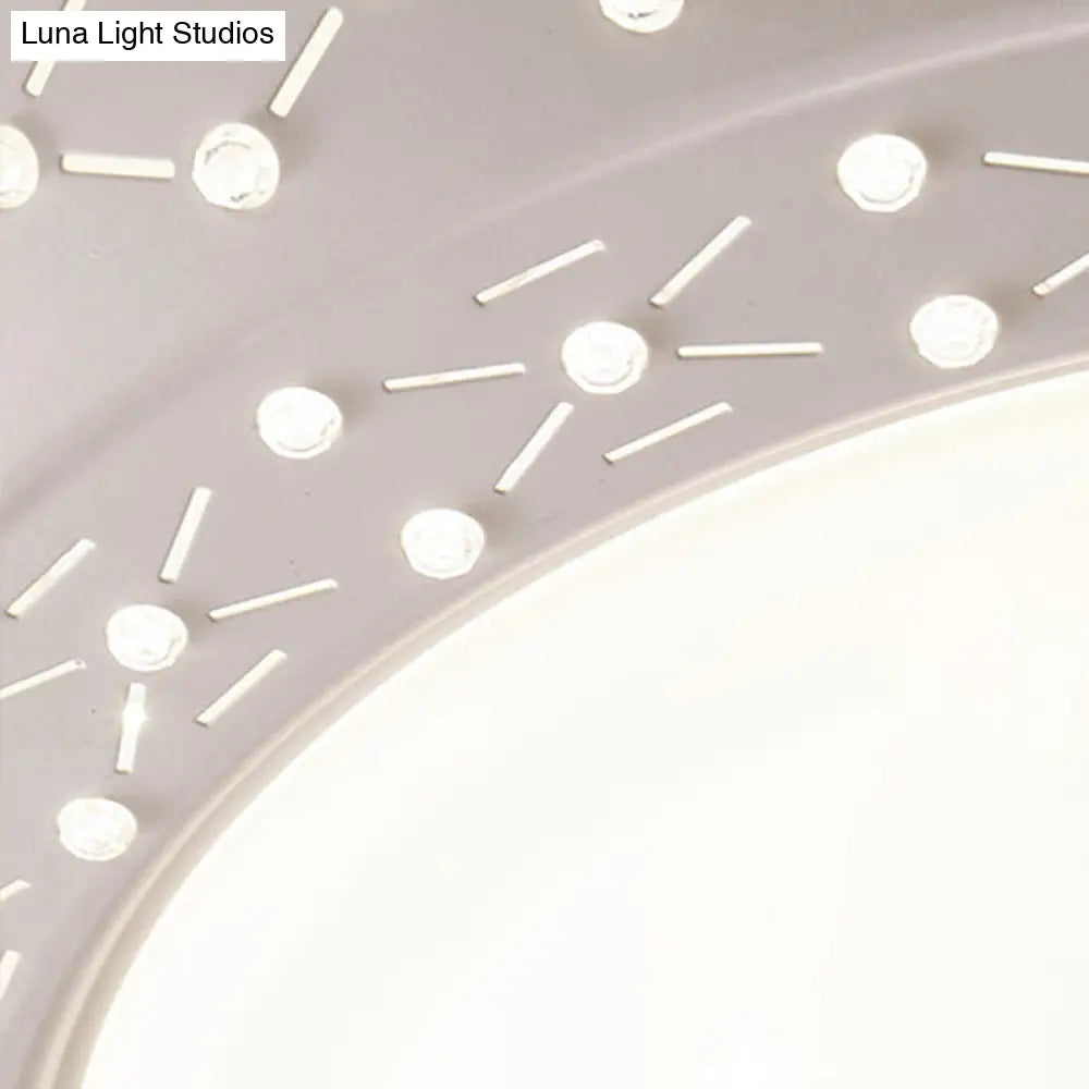 23’/35’ Simplistic Led Acrylic White Ceiling Light - Bedroom Flush Mount Lamp In White/3 Color