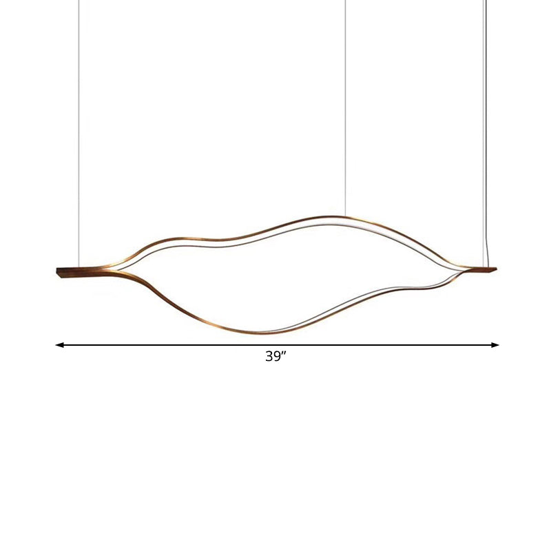 Contemporary Led White Wave Chandelier - 23.5/31.5/39 Wide Acrylic Pendant Lighting Fixture In