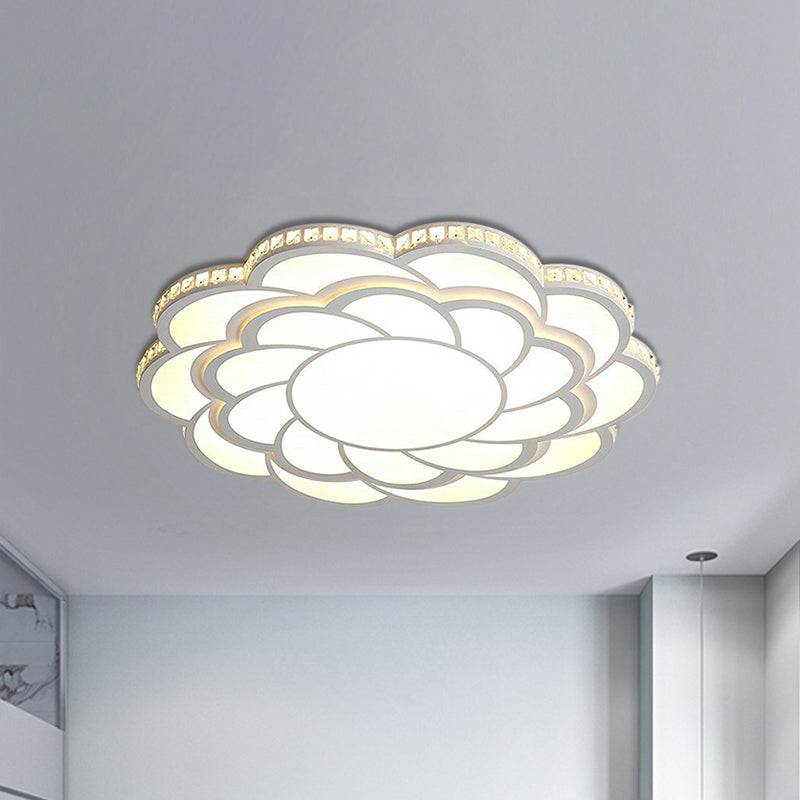 Blossom Large Flush Mount Led Crystal Accent Lamp - 31.5/39 Wide Warm/White Light White / 31.5