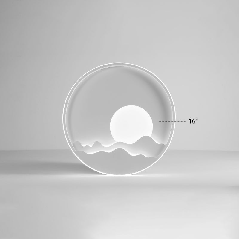Modern Led Ceiling Light - Stylish Metal Flush Mount For Living Room White Shade / 16
