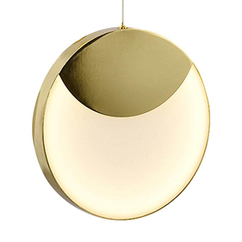 Post Modern Gold Milk Glass Pendant Ceiling Lamp For Living Room With Led Lights And Multiple Arc