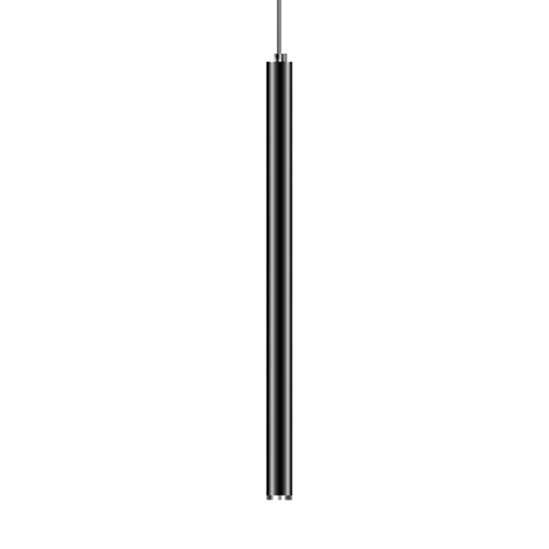 Lyla - Modern 12/19.5/23.5 H Slim Hanging Pendant Light Metal Black/Gold Led In Warm/White