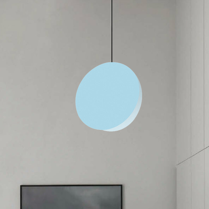 8/12W Modern Nordic Style Metal Pendant Lamp - 1 Light Black/Grey/White Blue / 8