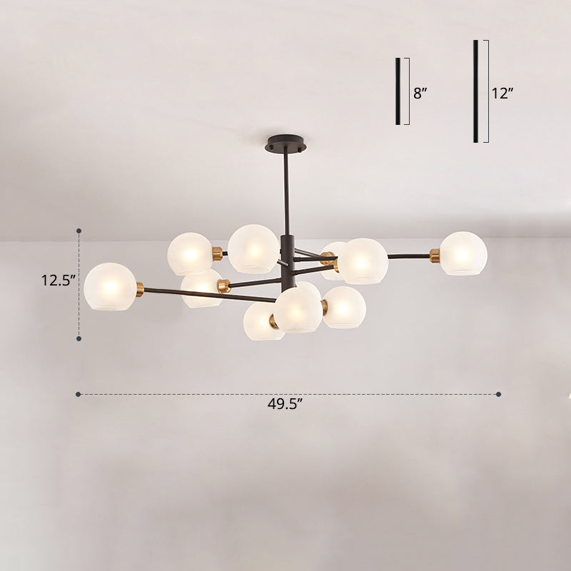 Sleek Postmodern Sputnik Chandelier For Living Room - Stylish Glass Ceiling Light Fixture