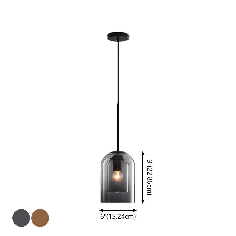Modern Glass Pendant Ceiling Light For Bedroom - Bell Hanging Lamp