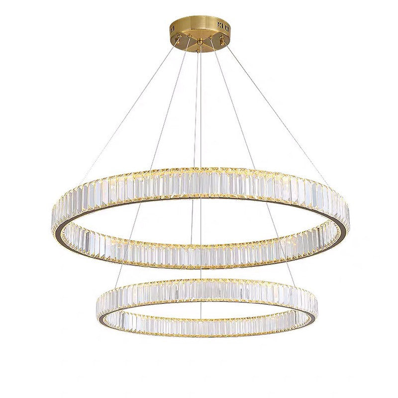 Modern Led Crystal Chandelier For Living Room Suspension Pendant Light