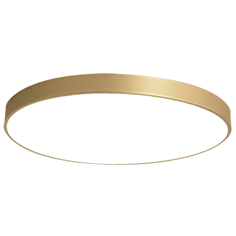 Sleek Round Led Ceiling Lamp For Modern Bedroom And Corridor Lighting - Gold Baking Paint Bezel / 16