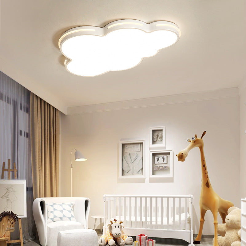 Nordic Metallic Flush Ceiling Light Cloud Design - 1-Light Flush-Mount Fixture
