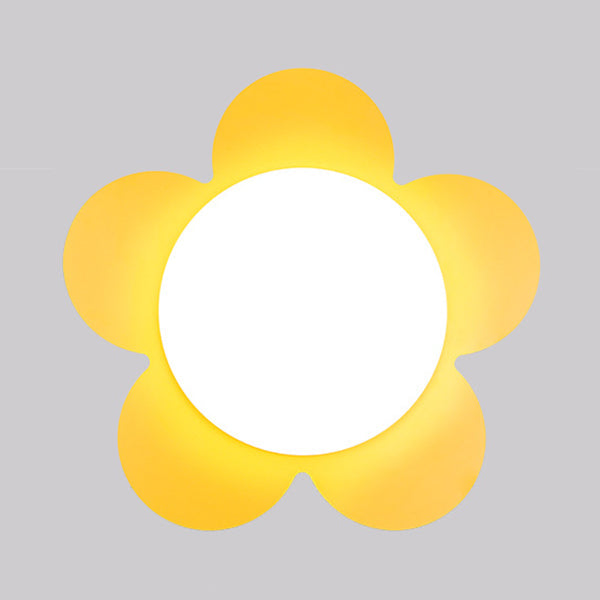 Sleek Acrylic Led Ceiling Mount Light For Kindergarten Rooms - Modern & Simple Lamp Yellow