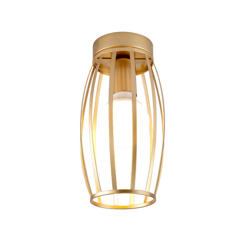 Nordic Metal Ceiling Mount Lamp | Oval Flush Light 1 Corridor Lighting -