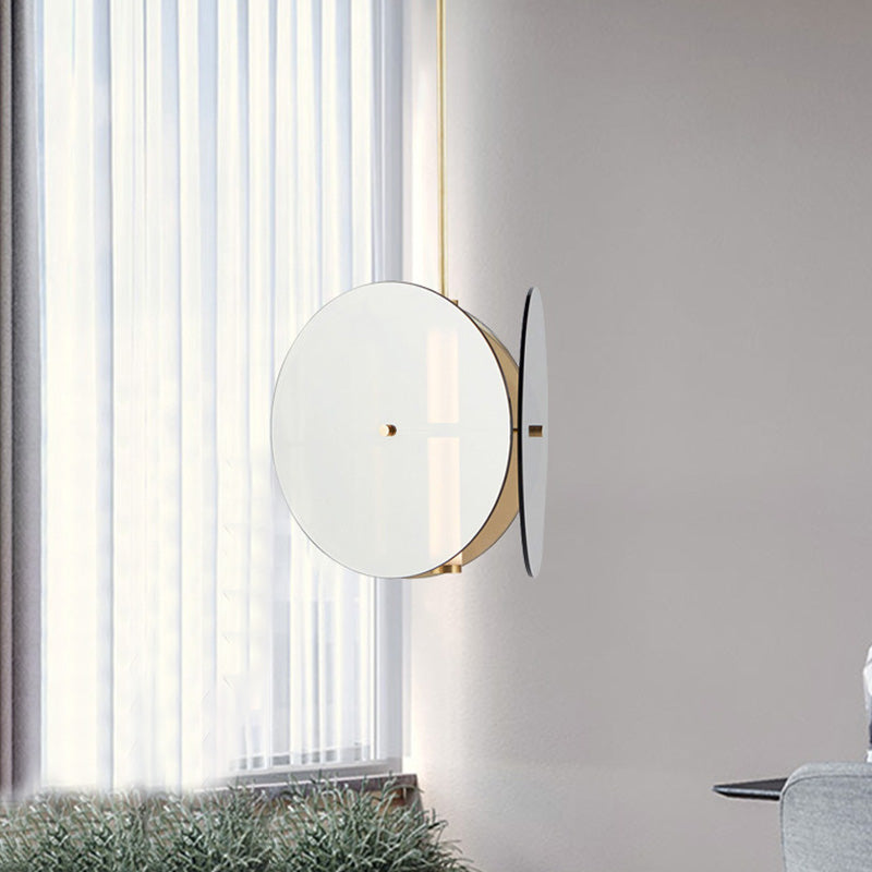 Modern Gold Led Pendant Light With Round Amber Glass Shade For Dining Room