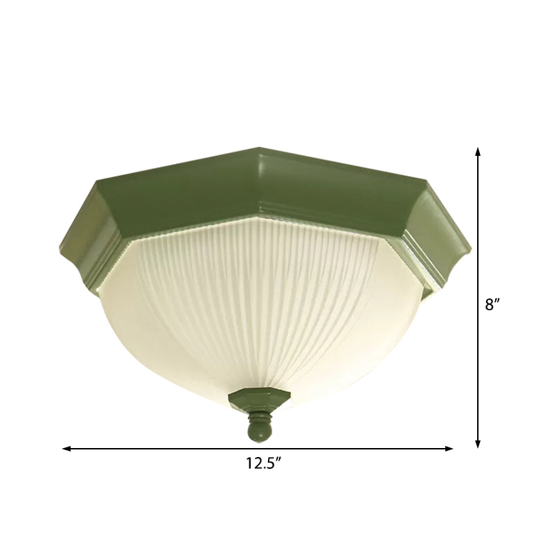 Contemporary Octagonal Glass Ceiling Light - Perfect For Childs Bedroom