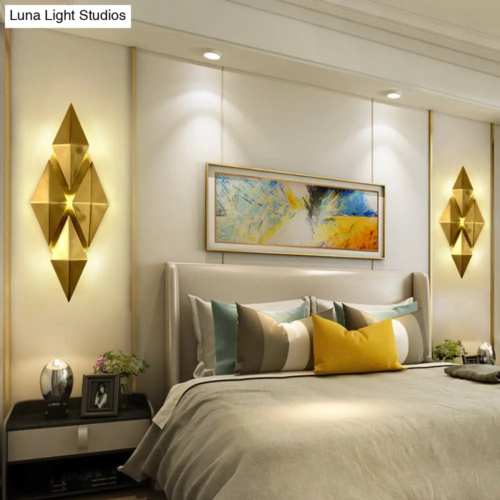 7 & 11 Rhombus Metal Sconce Light - Colonial Style Wall Mounted Fixture