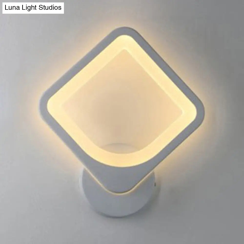 Acrylic Led Wall Sconce Light In Triangle Oval And Teardrop Shapes - Warm Or White
