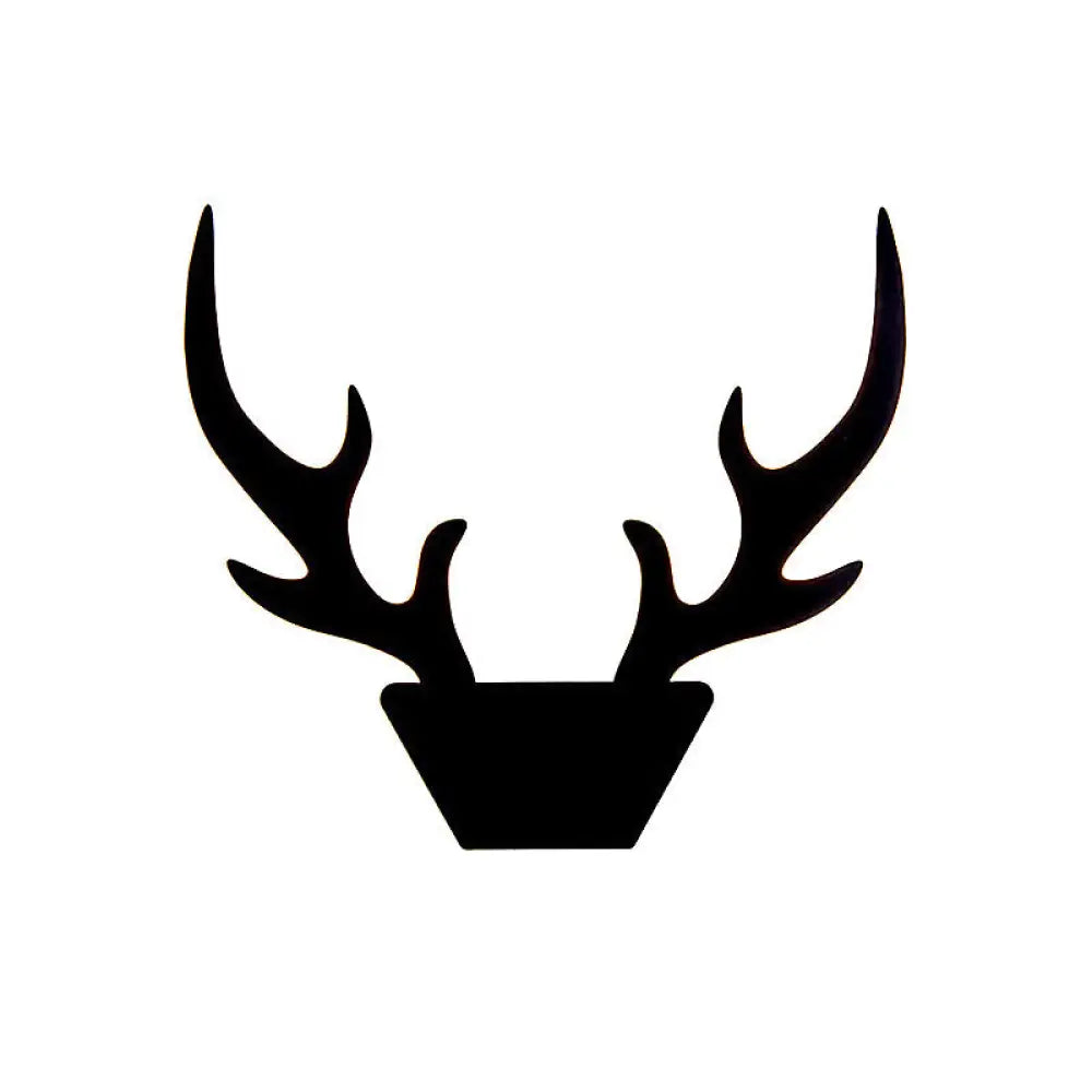 Art Deco Led Antlers Acrylic Wall Sconce Light Fixture In Warm/White White/Black Lamp