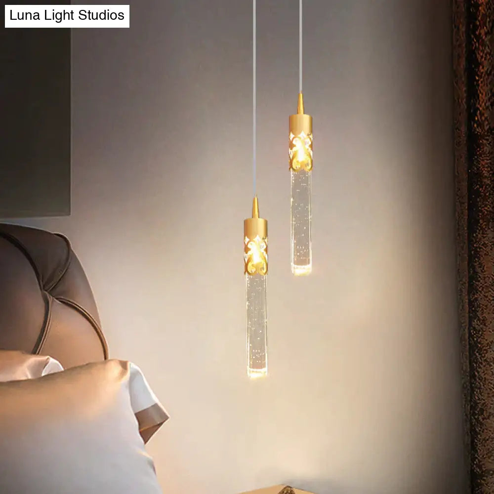 Bedside Chandelier Simple Creative Luxury Crystal Single Head Two Tv Background Wall Pendant