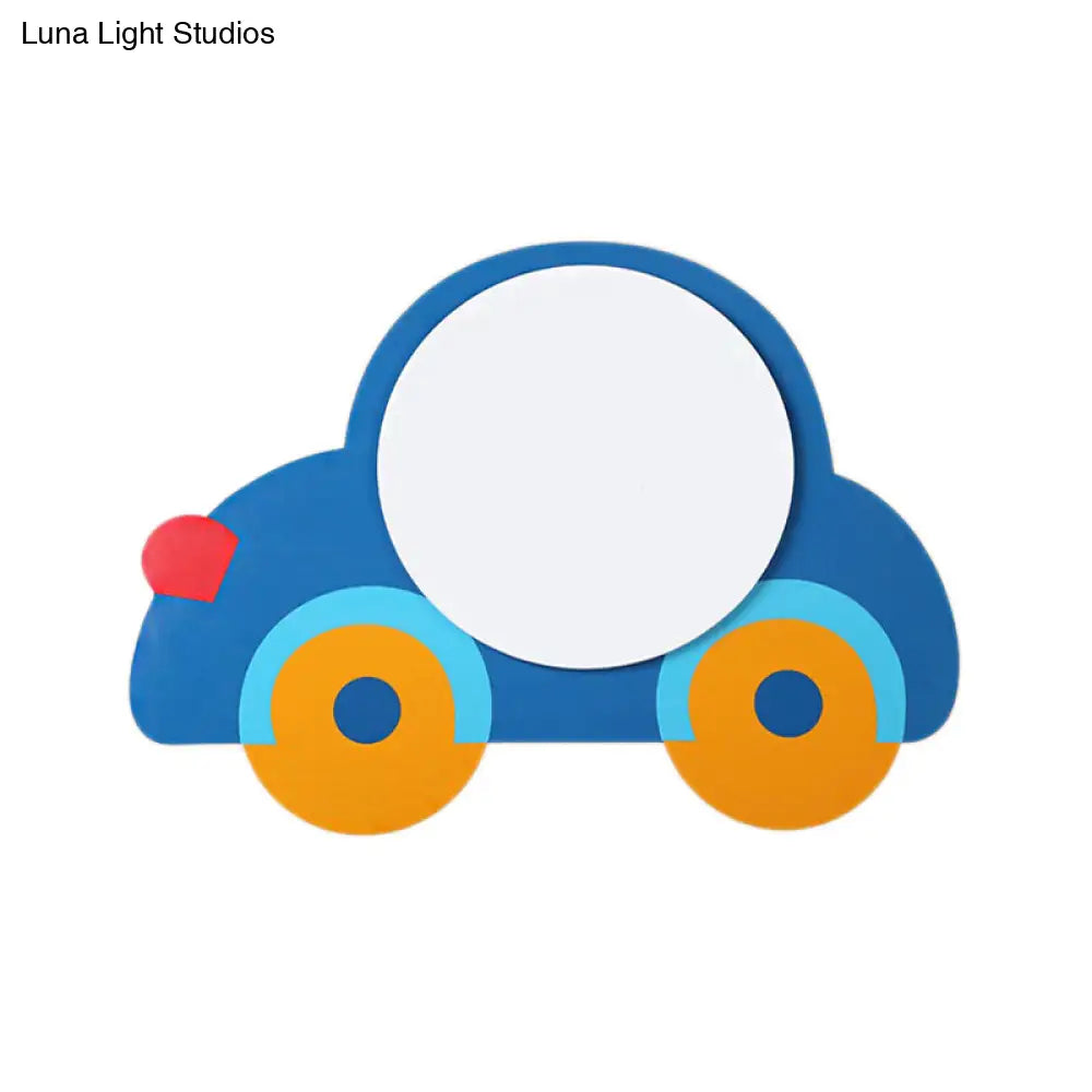 Children’s Led Ceiling Mount Light With Wooden Cartoon Pattern - Ideal For Kindergarten