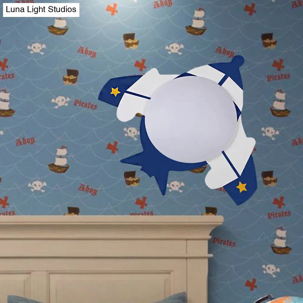 Children’s Led Ceiling Mount Light With Wooden Cartoon Pattern - Ideal For Kindergarten