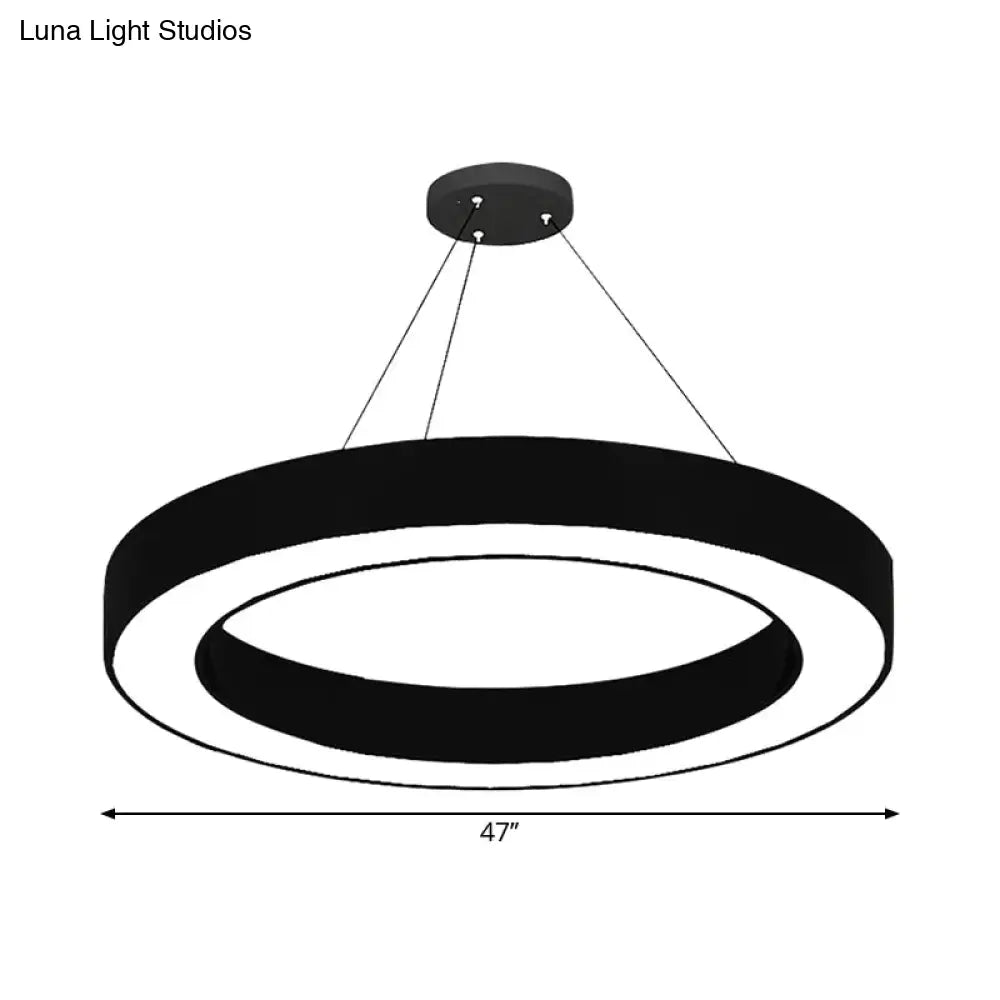 Circular LED Pendant Light in Black Lights