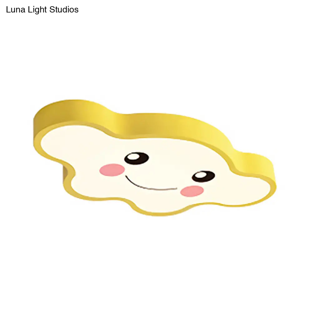 Cloudy Kid Bedroom Ceiling Light - Acrylic Cartoon Flush Mount - Luna Light Studios
