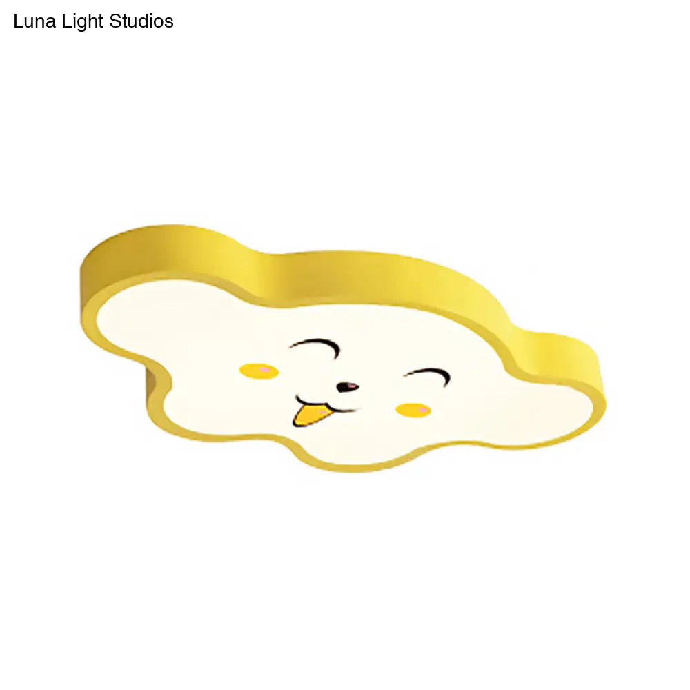 Cloudy Kid Bedroom Ceiling Light - Acrylic Cartoon Flush Mount - Luna Light Studios