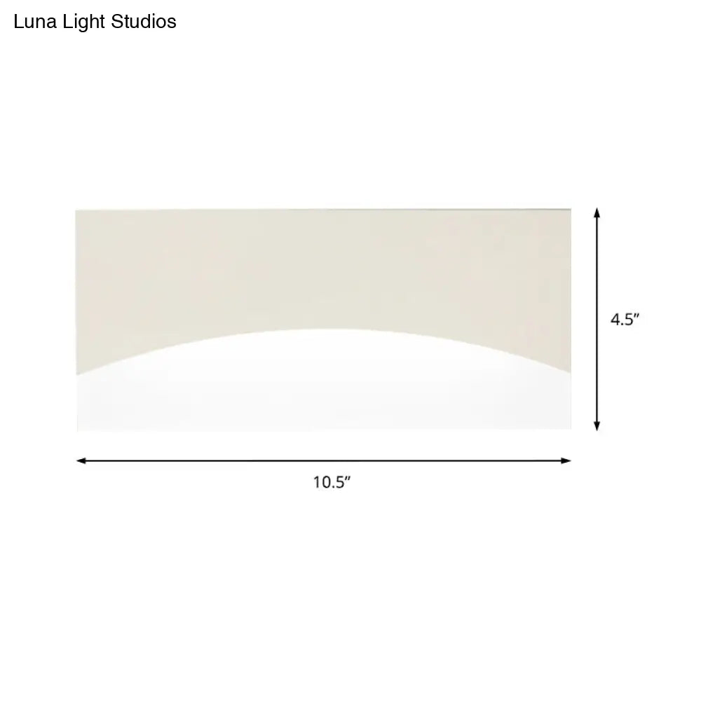 Contemporary Acrylic Wall Light Fixture Rectangular Bedside Sconce In White/Gold Warm/White