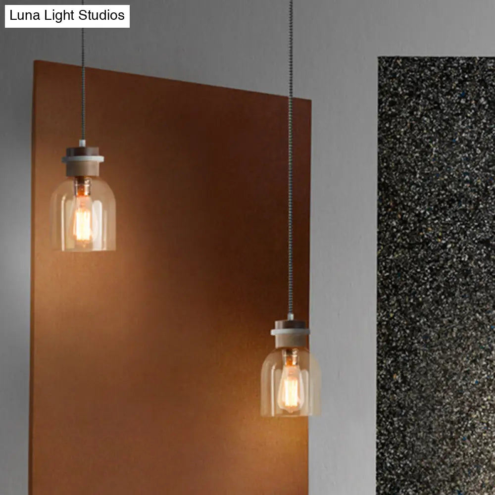 Contemporary Amber Glass Urn Ceiling Light: Stylish 1-Head Pendant For Kitchen Lighting