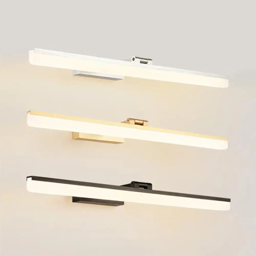 Contemporary Led Wall Vanity Sconce - Metal Design Stylish Bathroom Lighting Silver / 20 Warm