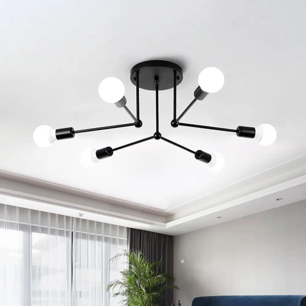 Contemporary Metal Linear Semi-Flush Ceiling Light – Ideal For Kid’s Bedroom And Living Room 6
