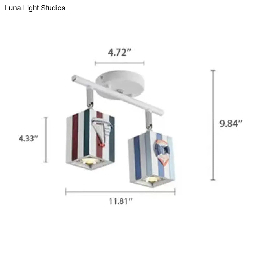 Contemporary Rotatable Rectangular Metal Gallery Ceiling Mount Spotlight With High Brightness