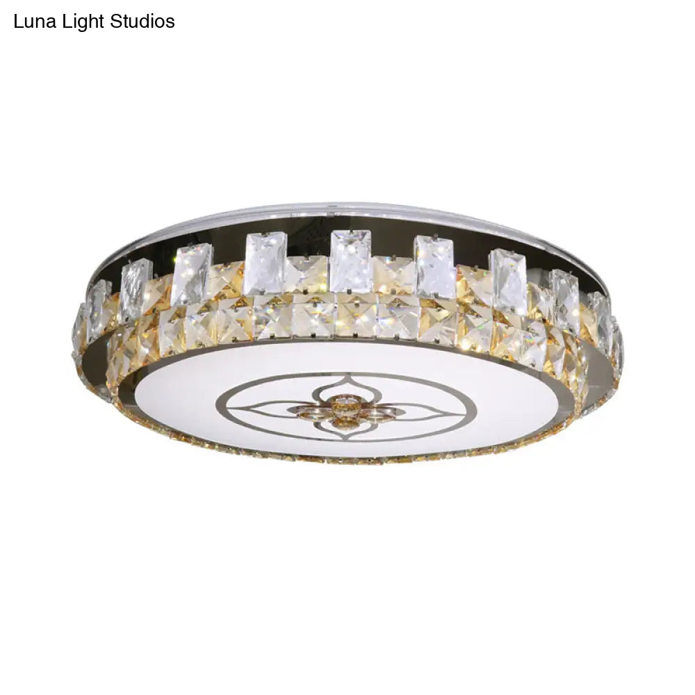Crystal Clear Led Flush Mount Ceiling Light