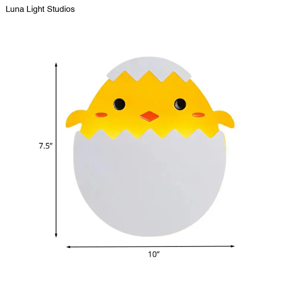 Eggette/Dinosaur Wall Lighting Cartoon Acrylic Led Green/Yellow Sconce Lamp For Kids Bedside