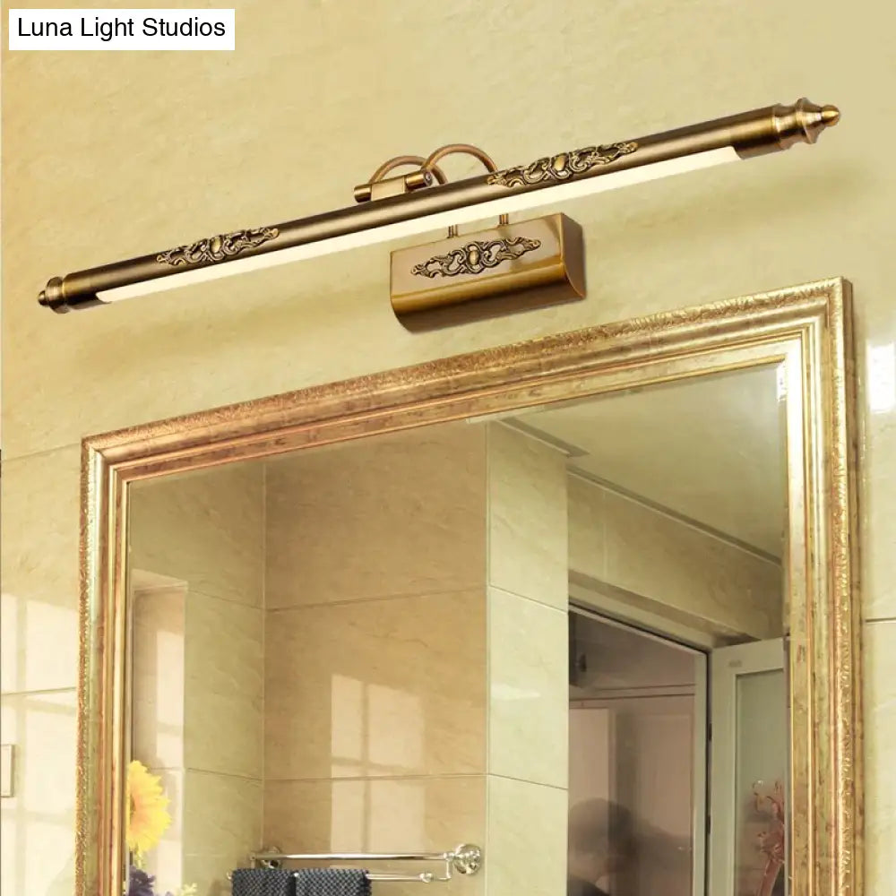 Esma - European Style Bronze Carved Led Mirror Lamp Wall Lamp