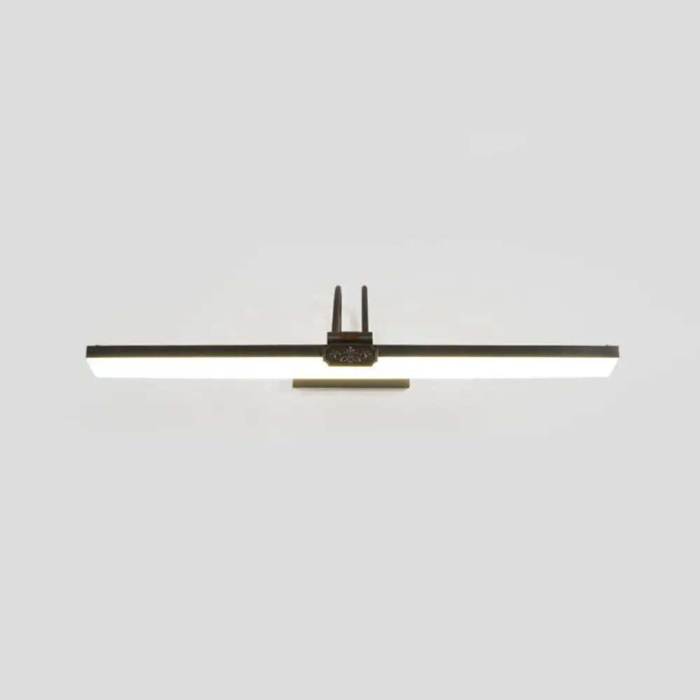 Gold Metal Led Vanity Sconce For Powder Room Wall Lighting With Stick Shape And Simplicity Design /