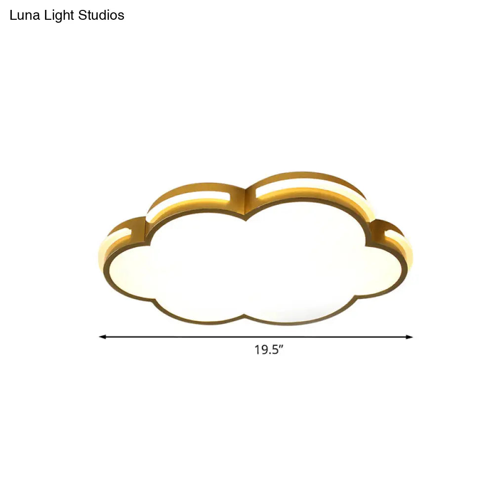 Gold Nordic Cloud - Shape Led Ceiling Flush Mount Light For Bedroom