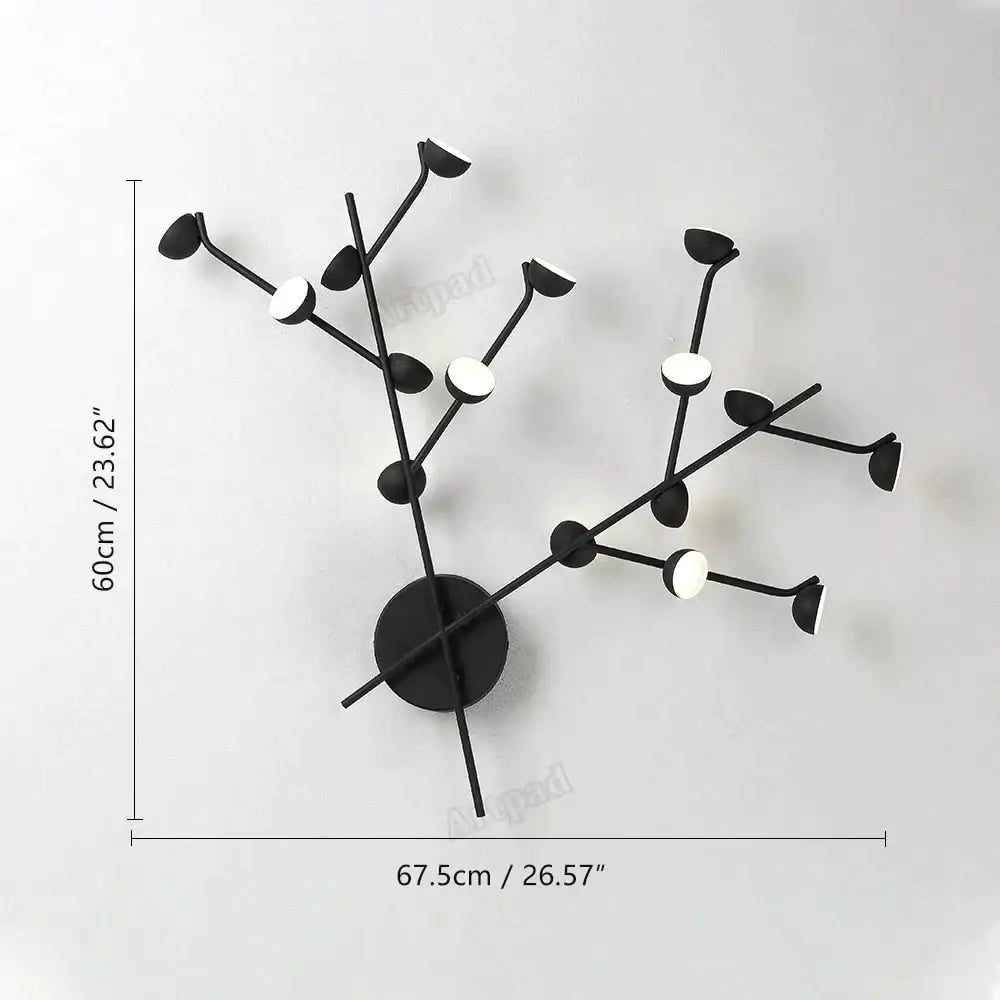 Josephine - Hanging Lamp Nordic Tree Branch iron Art Hanging Light 16 Heads black / White Lighting