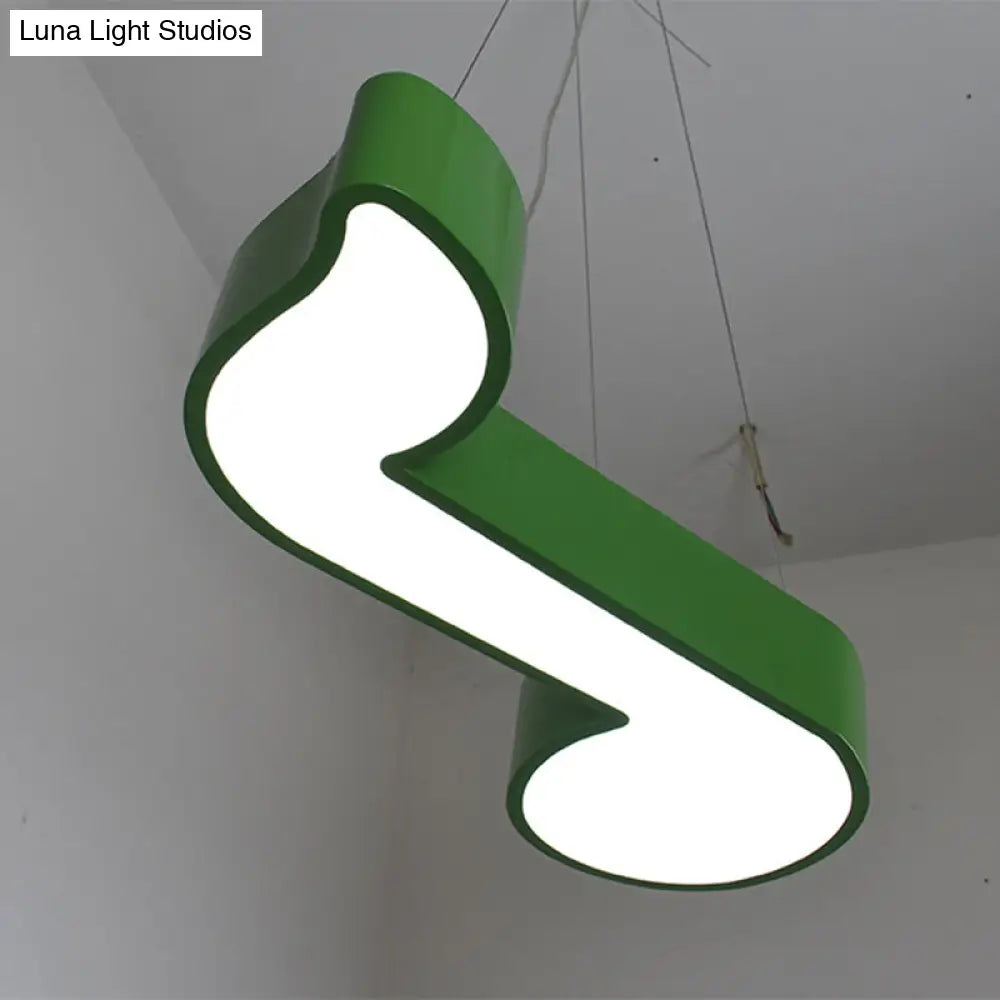 Led Acrylic Note Pendant Chandelier: Creative Suspension Lighting For Dance Room