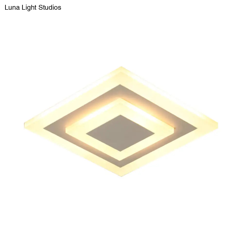 Led Corridor Ceiling Lamp - Modern Flushmount Lighting In White/Coffee With Warm/White/Natural