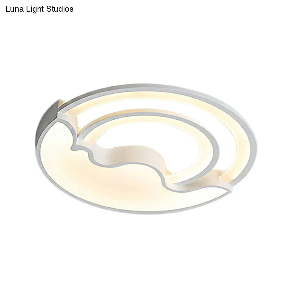 Macaron Led Ceiling Lamp - Modern Flush Mount Light For Child’s Bedroom